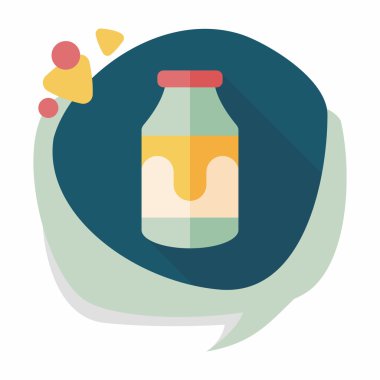 Uzun Gölge, eps10 süt düz simgesi