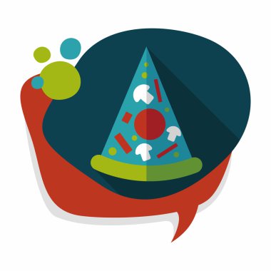 Uzun Gölge, eps10 pizza düz simgesi