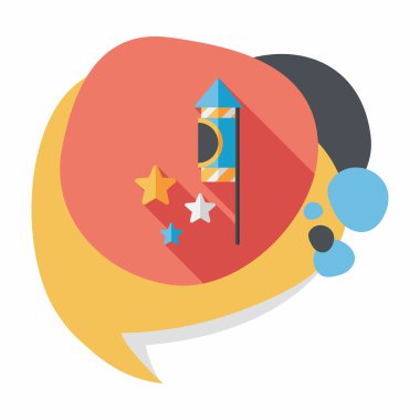 Uzun Gölge, eps10 fişek düz simgesi