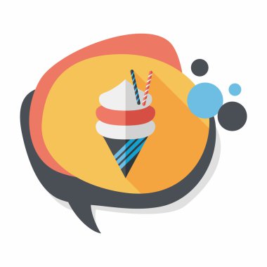 Uzun Gölge, eps10 dondurma düz simgesi