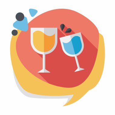 Uzun Gölge, eps10 ile martini cam alkış düz simgesi