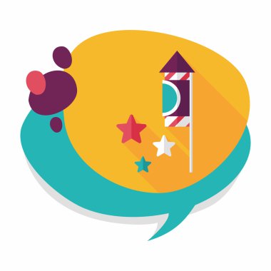 Uzun Gölge, eps10 fişek düz simgesi