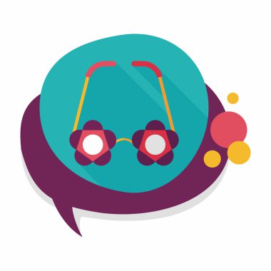 Uzun Gölge, eps10 ile çiçek gözlük düz simgesi