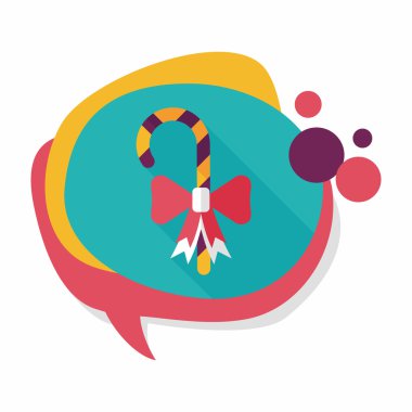 doğum günü şeker düz simgesi ile uzun gölge, eps10