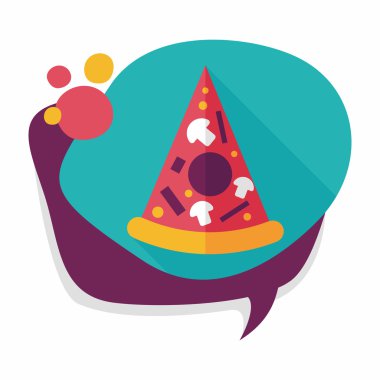 Uzun Gölge, eps10 pizza düz simgesi