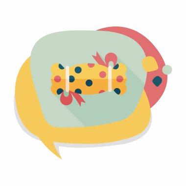 düz uzun gölge, eps10 bir simgeyle tatlılar ve şekerler