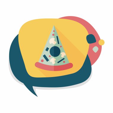 Uzun Gölge, eps10 pizza düz simgesi