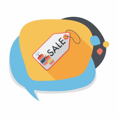 Çin yeni yılı satış düz simgesi ile uzun gölge, eps10