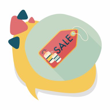 Çin yeni yılı satış düz simgesi ile uzun gölge, eps10