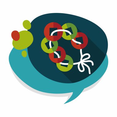 Çin yeni yılı düz simgesi ile uzun gölge, eps10, eski paralar