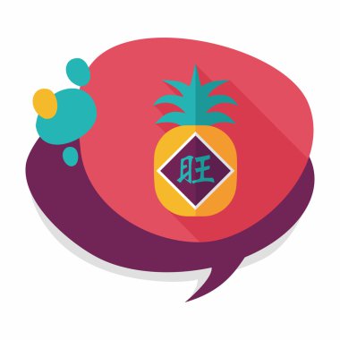 Çin yeni yılı uzun gölge, siz gönderdikten sonra eps10, düz simgesiyle