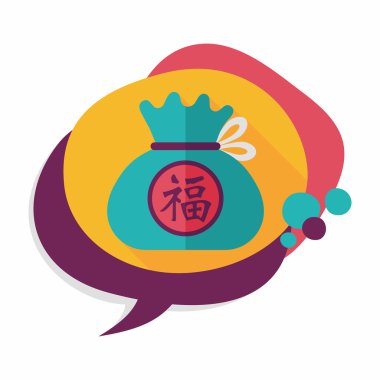 Uzun Gölge, eps10, düz simgesiyle Çin yeni yılı kutlamak Aralık