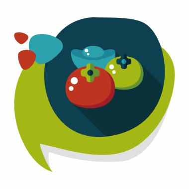 Çin yeni yılı uzun gölge, eps10, Çin şans ile düz simgesi