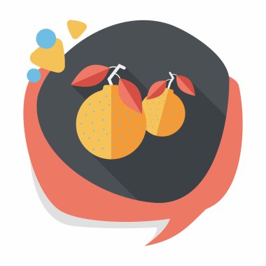 Uzun Gölge, ES'ler ile Çin yeni yılı mandarin portakal düz simgesi