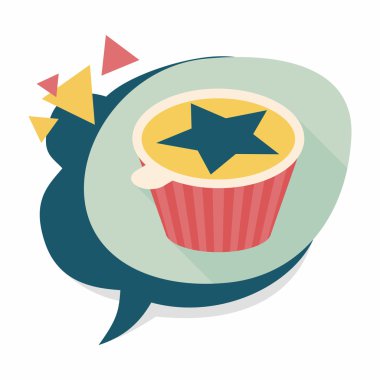 kahve-mate uzun gölge, eps10 düz simgesiyle