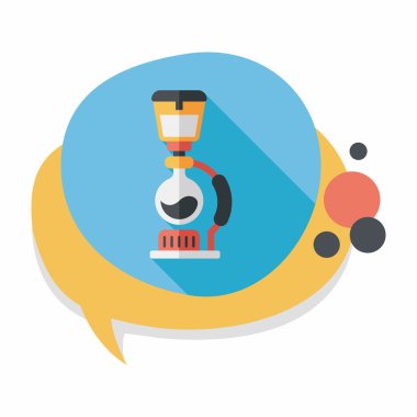 Uzun Gölge, eps10 ile kahve makinesi düz simgesi