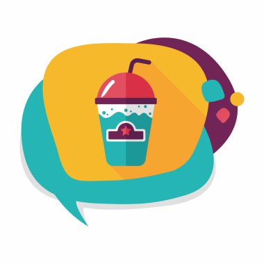 Uzun Gölge, eps10 ile frappucino düz simgesi