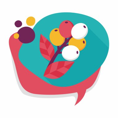 Uzun Gölge, eps10 ile kahve meyve düz simgesi