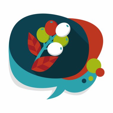 Uzun Gölge, eps10 ile kahve meyve düz simgesi