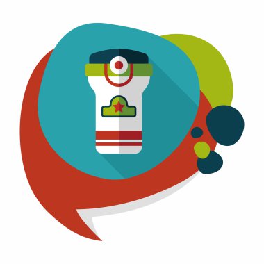 Su şişesi uzun gölge, eps10 düz simgesiyle