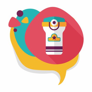 Su şişesi uzun gölge, eps10 düz simgesiyle