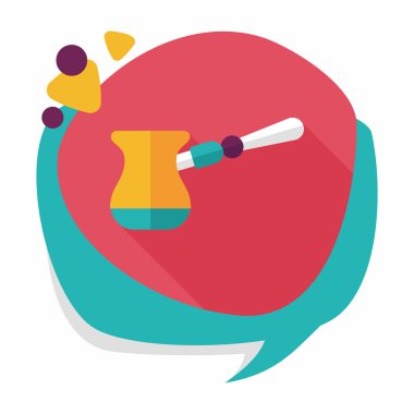 Uzungölgeli kahve makinesi düz simgesi, eps10