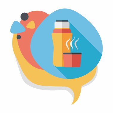 Su şişesi uzun gölge, eps10 düz simgesiyle