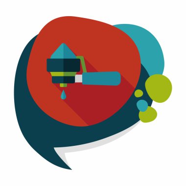 Uzungölgeli kahve makinesi düz simgesi, eps10