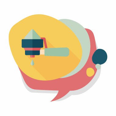 Uzungölgeli kahve makinesi düz simgesi, eps10