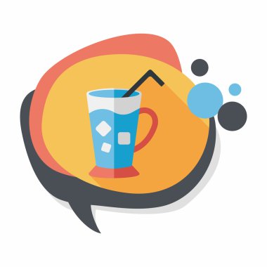 Uzun Gölge, eps10 buzlu içecek düz simgesiyle