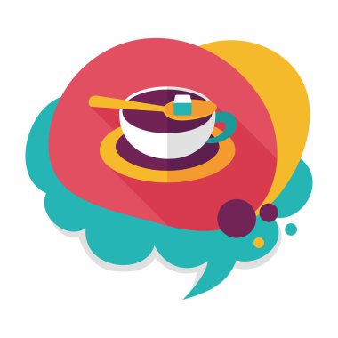 Uzun Gölge, eps10 ile kahve düz simgesi