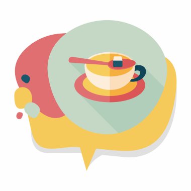 Uzun Gölge, eps10 ile kahve düz simgesi