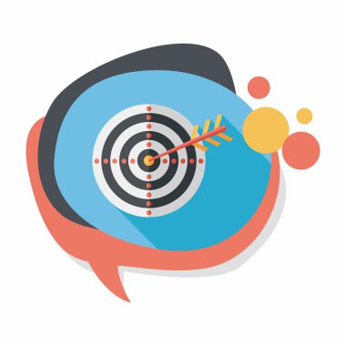 düz hedef simgesini uzun gölge, eps10