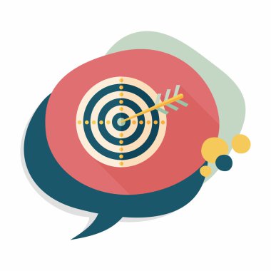 düz hedef simgesini uzun gölge, eps10