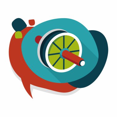 Uzun Gölge, eps10 ile egzersiz silindir düz simgesi