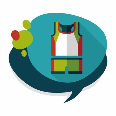 Uzun Gölge, eps10 ile basketbol giyim düz simgesi