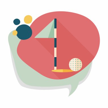 Uzun Gölge, eps10 Golf düz simgesi