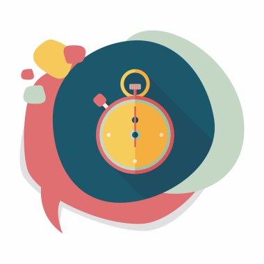 Uzun Gölge, eps10 ile kronometre düz simgesi