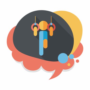 Yatay uzun gölge, eps10 ile düz simgesi bar asılı boy