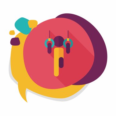 Yatay uzun gölge, eps10 ile düz simgesi bar asılı boy