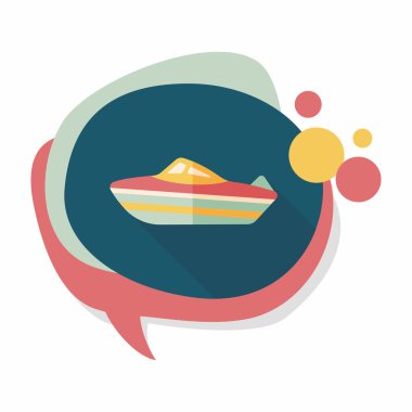 Uzun Gölge, eps10 ile ulaşım gemi düz simgesi