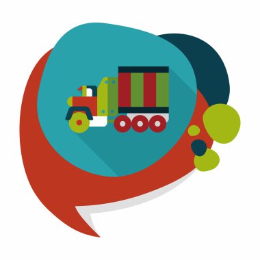 Uzun Gölge, eps10 ile ulaşım çekici düz simgesi