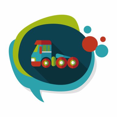 Uzun Gölge, eps10 ile ulaşım çekici düz simgesi