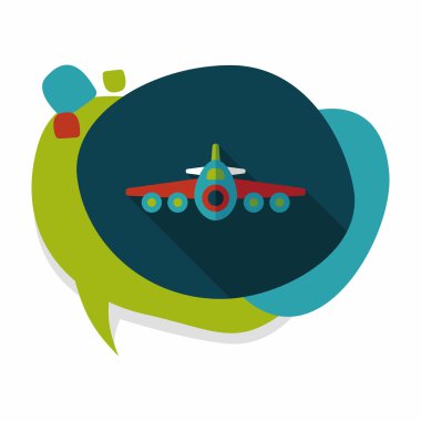 Uzun Gölge, eps10 ile ulaşım uçak düz simgesi