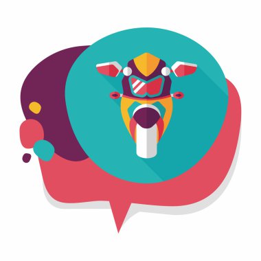 Uzun Gölge, eps10 ile ulaşım motosiklet düz simgesi