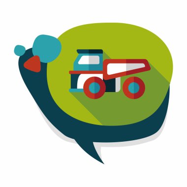 Uzun Gölge, eps10 ile ulaşım kamyon düz simgesi