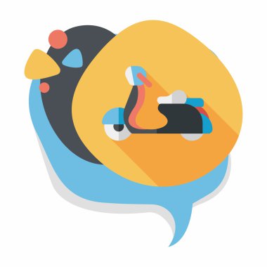 Uzun Gölge, eps10 ile ulaşım scooter düz simgesi