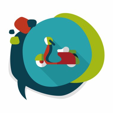 Uzun Gölge, eps10 ile ulaşım scooter düz simgesi