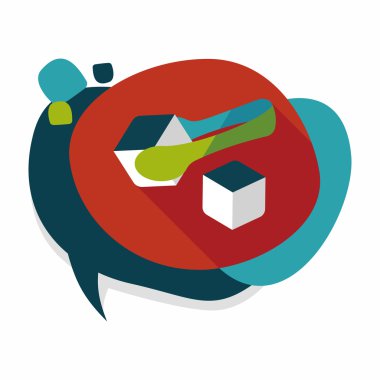 Uzun Gölge, eps10 ile şeker küpleri düz simgesi