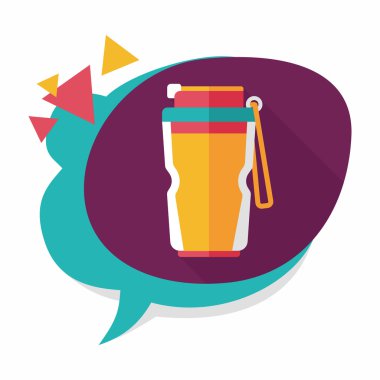 Su şişesi uzun gölge, eps10 düz simgesiyle